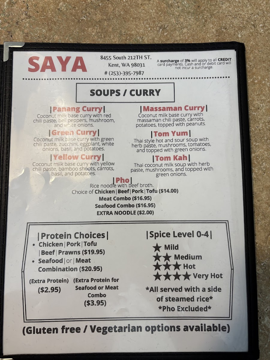 Saya Restaurant Menu - Image 2