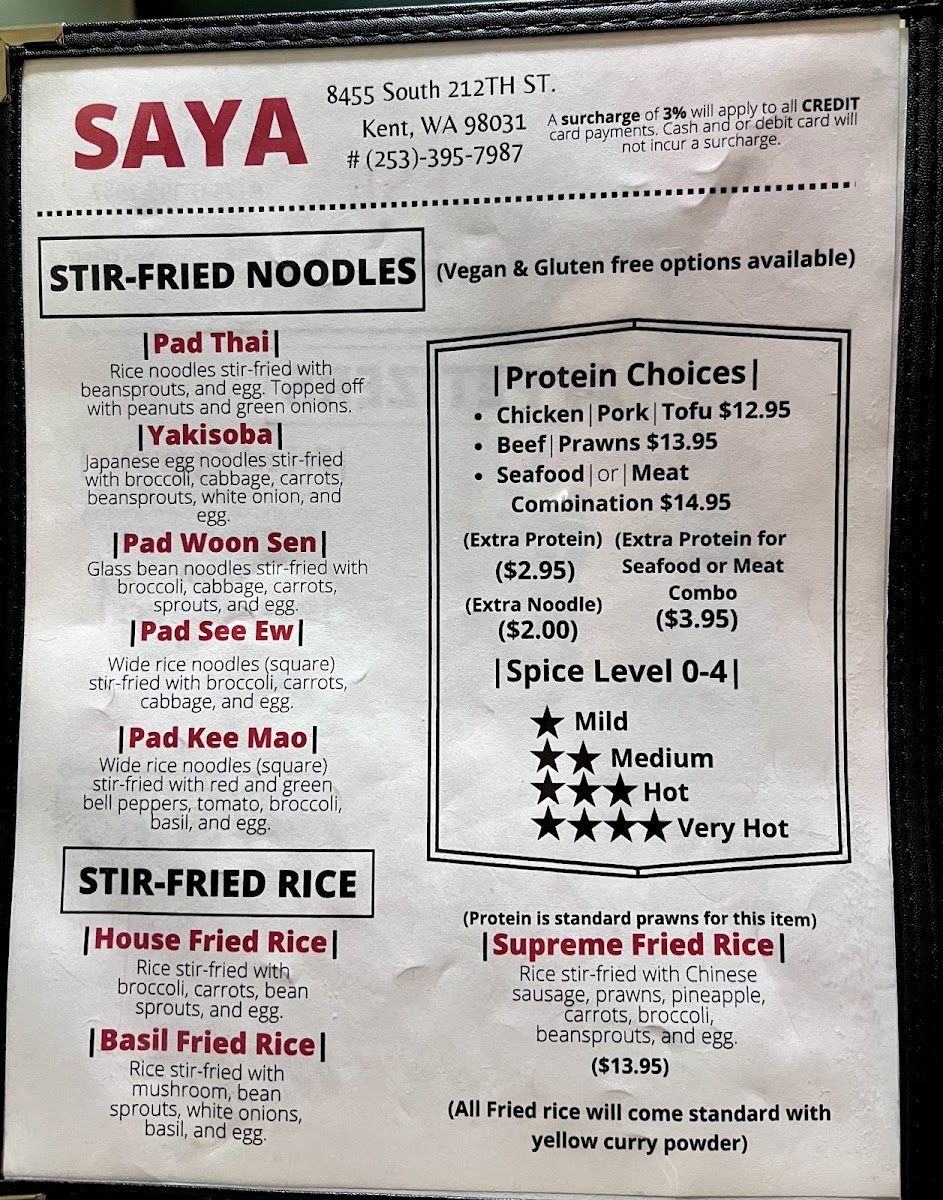 Saya Restaurant Menu - Image 3